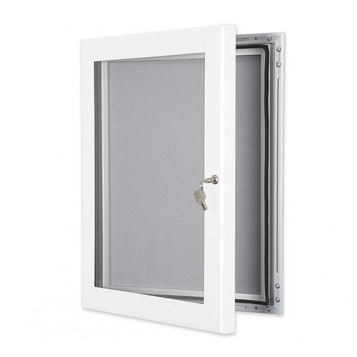 White outdoor lockable pin - white,