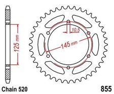 Sprocket 48T Pitch 520 for