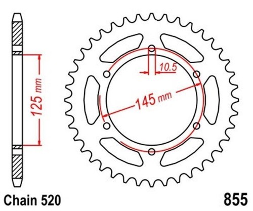 Sprocket 48t pitch 520 for - 48t,