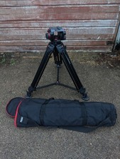 Manfrotto 546B Video Tripod with 504HD Fluid Head, Low Spreader, and Carry Bag