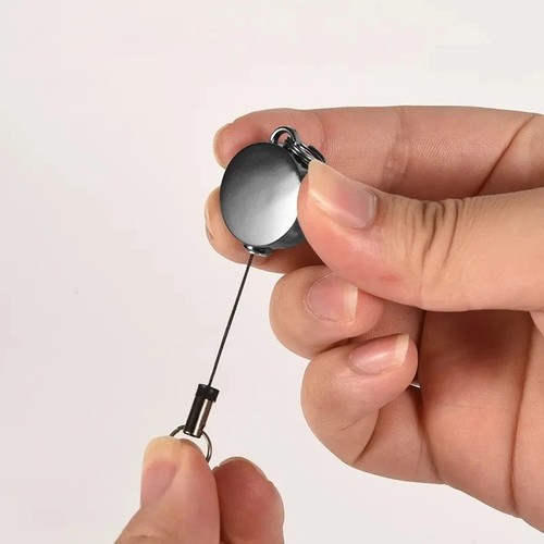 Retractable key chain pull - key,