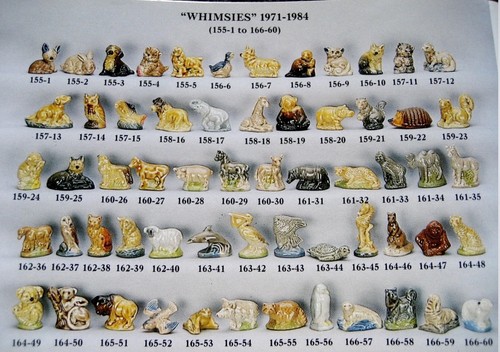 Wade whimsies 1971 1984 all - whimsies, 1971-1984