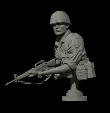 1-12 Kneeling Trooper Bust