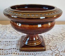 Vintage Dartmouth Pottery dark brown vase urn, model 261A