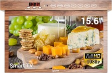 15.6In Smart Under Cabinet TV For Kitchen1080P  ±180°Rotation 90°Folding 12V TV