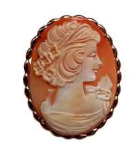Vintage 1930s Gold Plate Cameo