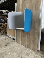 Wall Mount Privacy Acoustic Work Space | Acoustic Workspace Pod in Aqua Blue