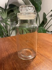Heavy glass vintage jar - glass,