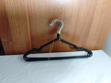 10 Small Premium Quality Luxurious Non-Slip BLACK Velvet Coat Hangers