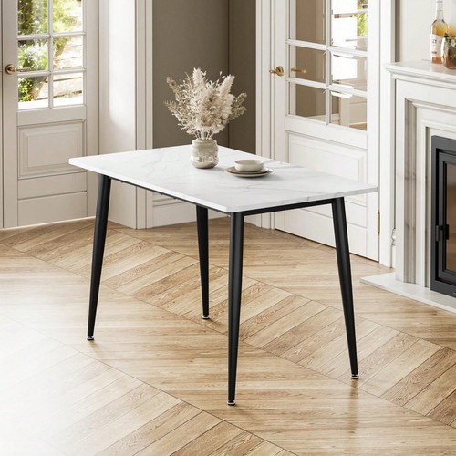 White marble effect 120cm - white,