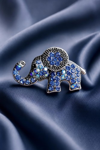 Blue elephant pin - elephant, pin,
