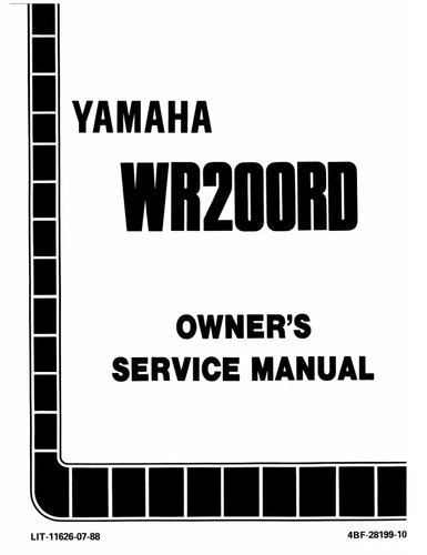 Yamaha wr200 motorcycle - yamaha,