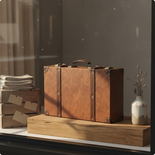 Vintage suitcase photo - vintage, prop
