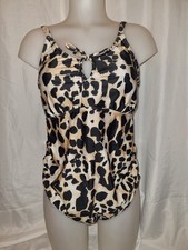 BNWOT Gorgous brown black GEORGE maternity swimming bathing costume suit size 16