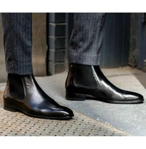 New handmade black leather - new,