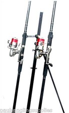 2 x 12 ft Shakespeare  Rods & Max 70  Reels & Tripod Beachcaster Sea Fishing .