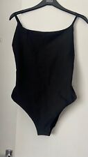 STUNNING BNWT M&S X SIENNA MILLER BLACK STRAPPY SCOOP NECK SWIMSUIT 14 16 18