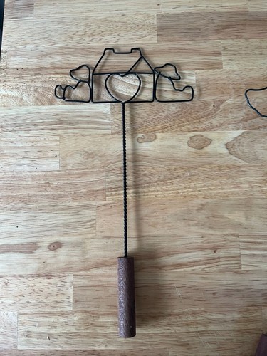 Twisted wire wooden - wooden, handle