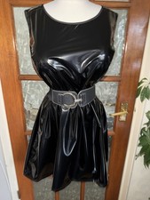 Stunning Fetish Shiny Patent Pu Vinyl Skater Dress Size 20,22 Bust 50ins