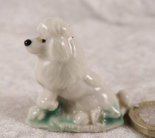 Wade Whismies ornaments x 2 white poodles 1.5 inches tall pedigree dog
