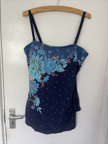 Silhouette navy blue floral - blue,