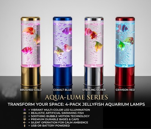 Led jellyfish aquarium lamp - led,