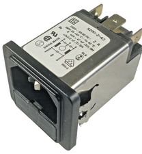 Swiss-Made Filtered & Fused IEC Inlet Socket, 250V AC / 2A