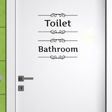  4 Pcs Toilet Door Sticker