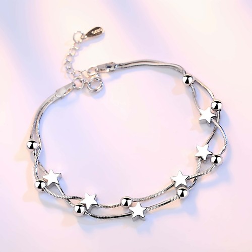 Star bead charm pendant chain - pendant,
