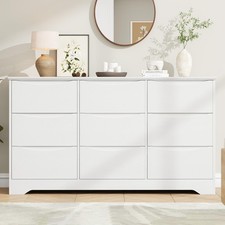 Wooden Dresser with 9 Drawers