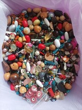 3.5 Kg Mix Of Beads, Old Jewellery For Crafting, Plastic, Stones, Shells, 