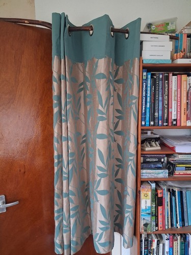 Teal leaf pattern - teal,