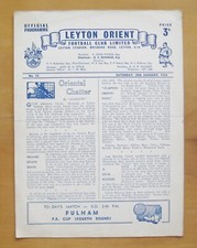 Leyton orient fulham - fulham, fa