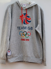 TEAM GB Hoodie GENKI 2012 Grey Pullover London Olympics Mens Large L