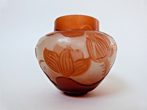 Emile gallé acid clear vase - acid,