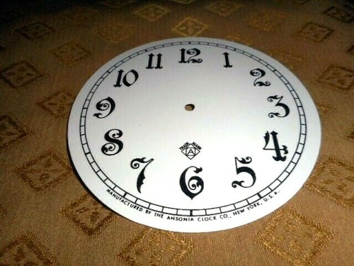 Ansonia clock dial face - , paper