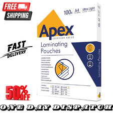 Apex A4 Laminating Pouches