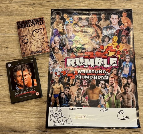 Signed rumble wrestling promo - signed,