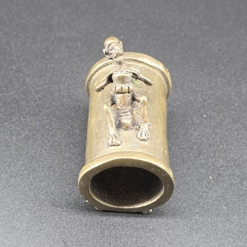 Vintage brass bronze monkey - brass,