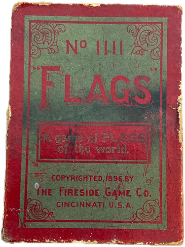 Antique 1896 flags card game - 1896,