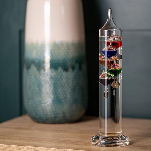 Glass galileo thermometer - galileo, 28cm