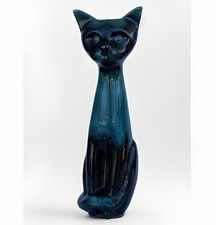 Large Mid Century Modern Blue