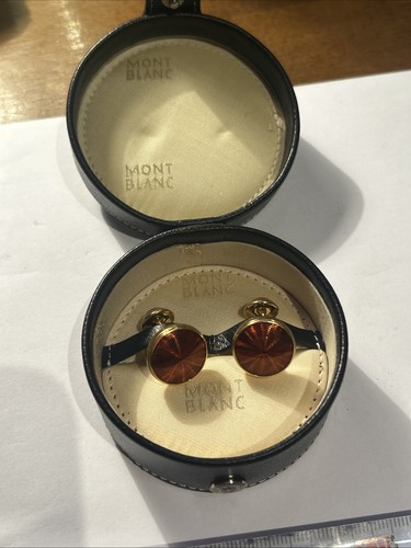Montblanc cufflinks gold - gold, tone