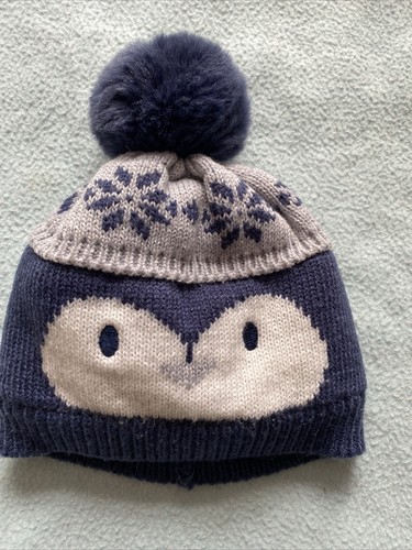 Baby blue bobble - hat, 3-6m