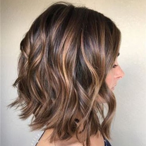 Ombre brown bob short - brown,