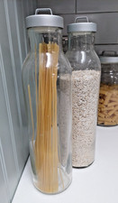 2x IKEA Burken glass storage