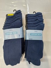 14 Pairs M&S Men's Navy Cotton