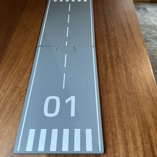 Aldi WOODEN Airport Runway 2 Interlocking Pieces 7” x 23.5”