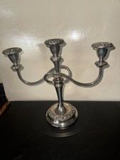 Silver Plated 3-arm Candelabra