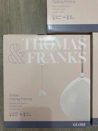 Hanging white glass shade - 3x,